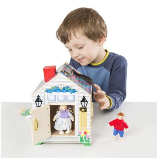 Melissa & Doug Wooden Doorbell House