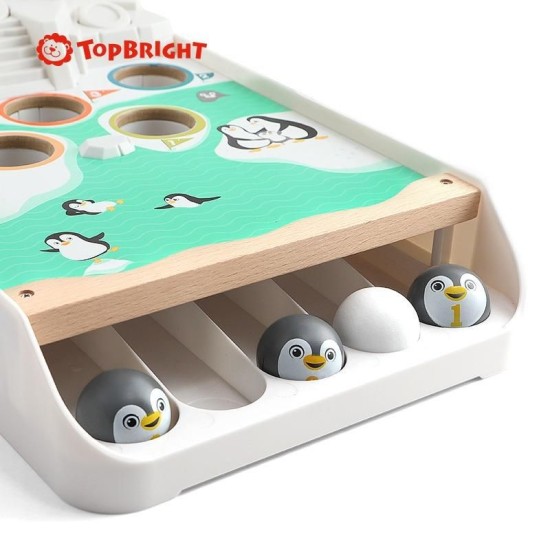 Top Bright Penguin Snowball Desktop Game