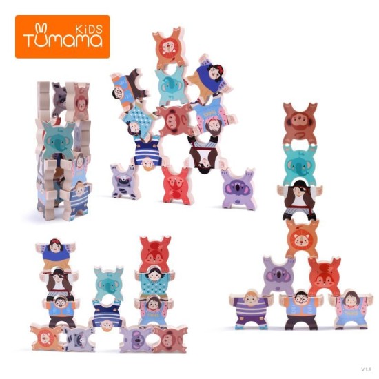 Tumama - Stacking Puppets And Animals 12pcs