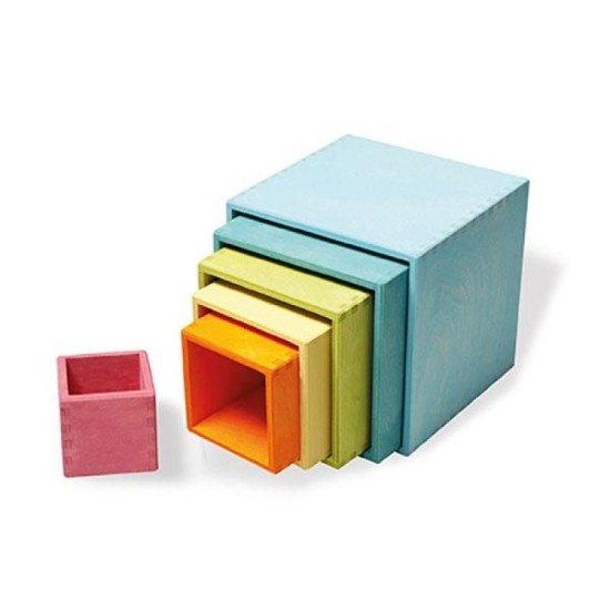 Rainbow Stacking Boxes - Pastel