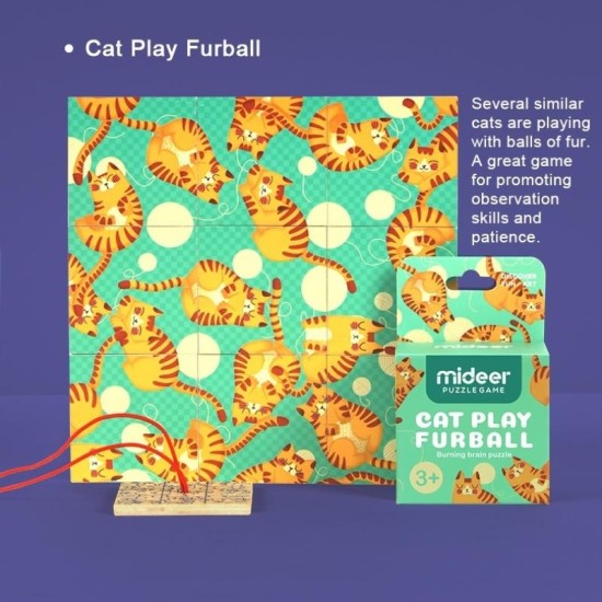 Mideer  Burning Brain Cat Play Furball Puzzle