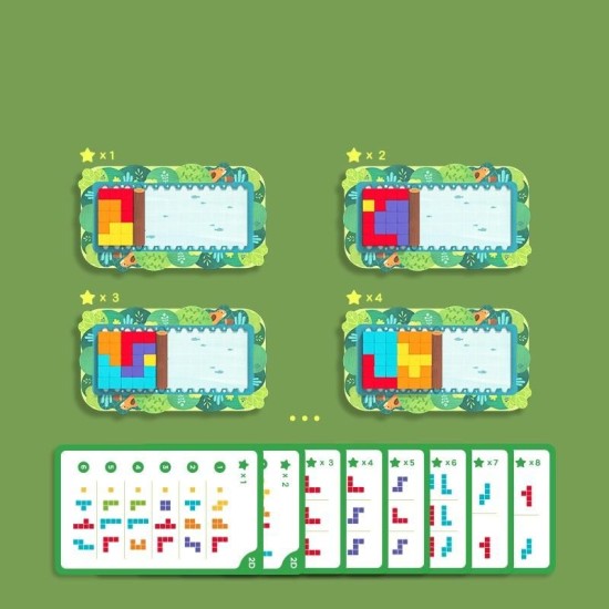 Mideer  5 In 1 Jungle Tetris Block Logic Challenge