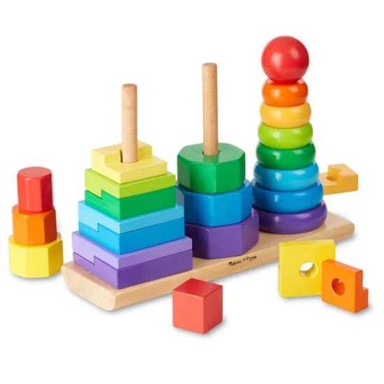 Melissa & Doug Geometric Stacker Toddler Toy