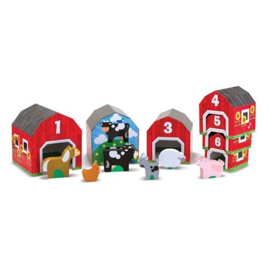 Melissa & Doug Nesting & Sorting Barns & Animals