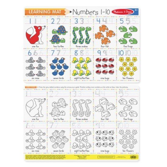 Melissa & Doug Numbers 1-10 Write-a-mat (bundle Of 6)