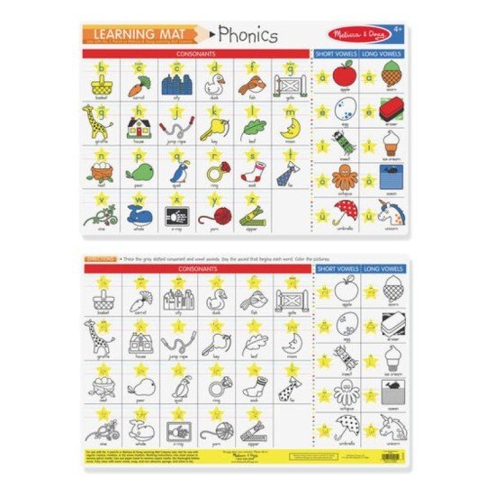 Melissa & Doug Phonics Write-a-mat (bundle Of 6)