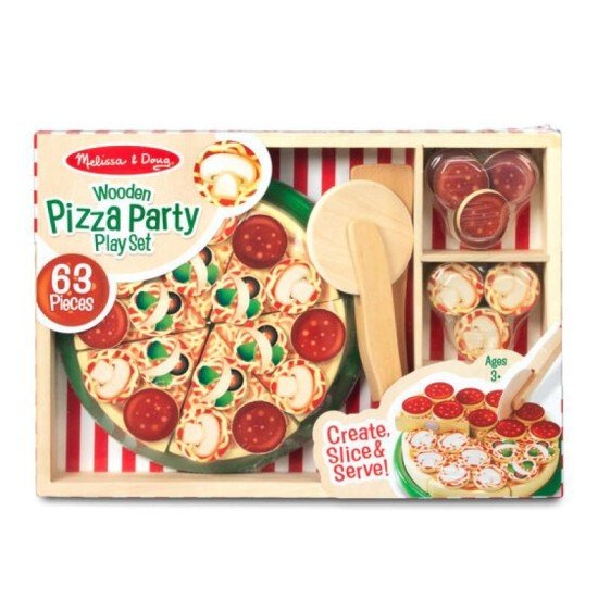 Melissa & Doug Pizza Party - Wooden Play Food