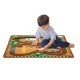 Melissa & Doug Round The Construction Zone Work Site Rug & Vehicle Set