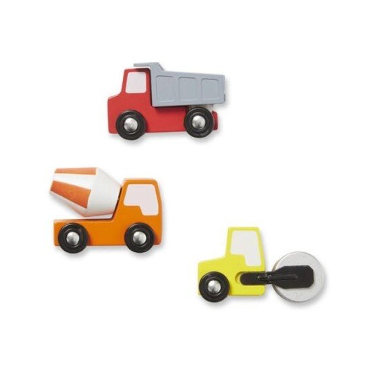 Melissa & Doug Round The Construction Zone Work Site Rug & Vehicle Set