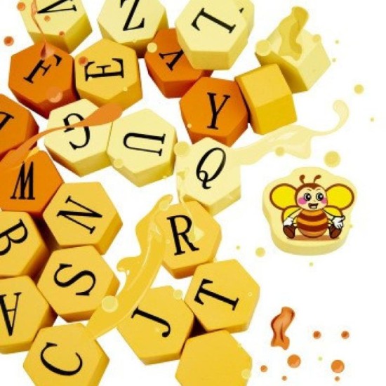 Bee Alphabet Stacking Game