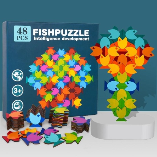 Wooden Fish Puzzle - 48PCS