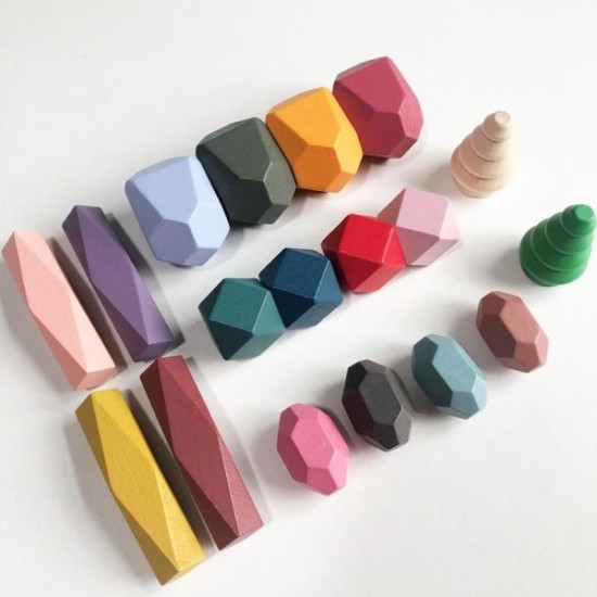 Rainbow Balancing Stones - 18pcs