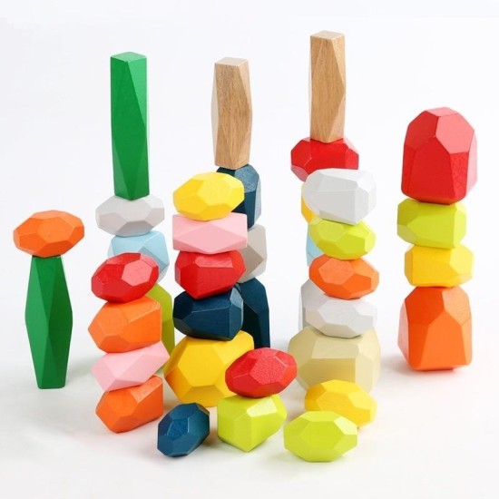 Rainbow Balancing Stones - 38pcs