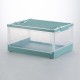 Stackable Plastic Storage Box With Lid  Green