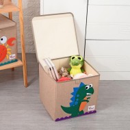 Storage Box Small Linen - Dinosaur Storage Box Small Linen - Dinosaur