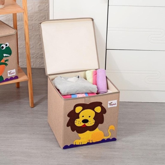 Storage Box Small Linen - Lion