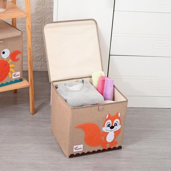 Storage Box Small Linen - Squirrel