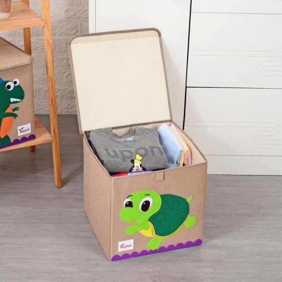 Storage Box Small Linen - Turtle