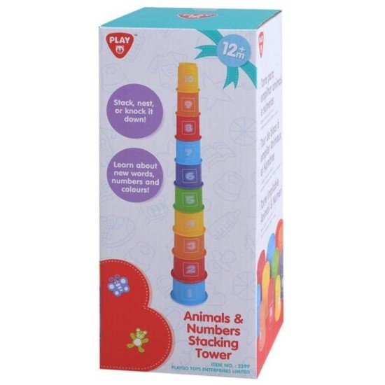 Playgo Animals & Numbers Stacking Tower