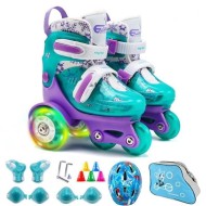 Roller Skate Girl – Purple & Blue Medium  Roller Skate Girl – Purple & Blue Medium