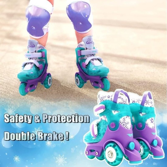 Roller Skate Girl – Purple & Blue Medium 