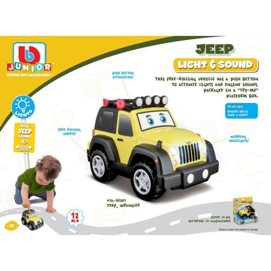 Bb Junior - Jeep Light & Sound Jeep Yellow