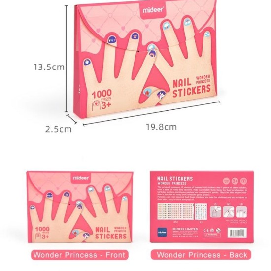 Mideer - Nail Stickers  Wonder Princess