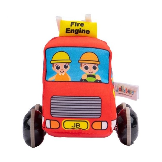 Jollybaby Soft Pull Back Car  Fire Engine