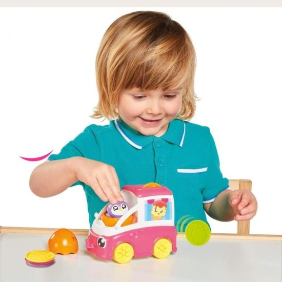 Tomy Toomies - Fill & Pop Snack Trucks - Orange Egg & Pink Truck