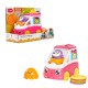 Tomy Toomies - Fill & Pop Snack Trucks - Orange Egg & Pink Truck