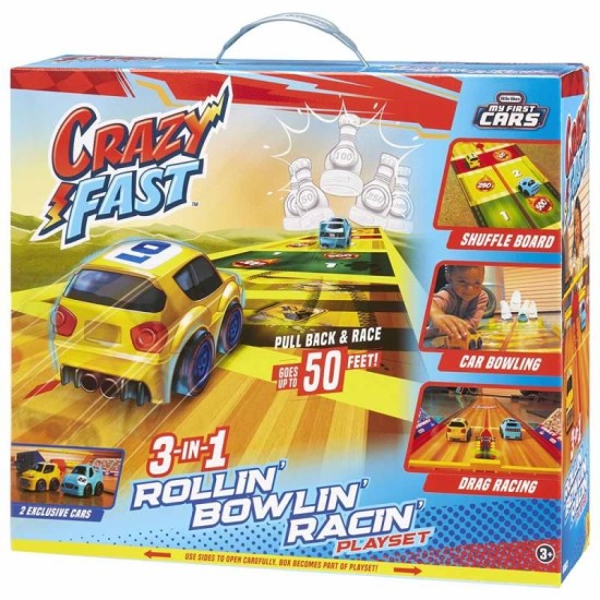 Little Tikes - My First Crazy Fast 3-in-1 Racing Playset