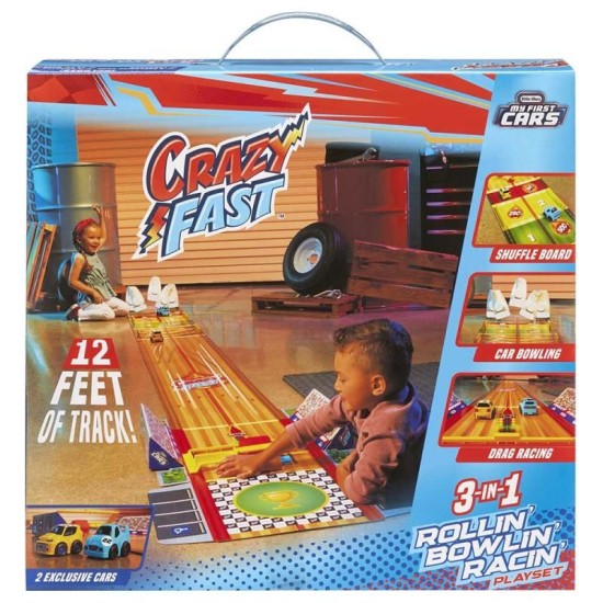 Little Tikes - My First Crazy Fast 3-in-1 Racing Playset