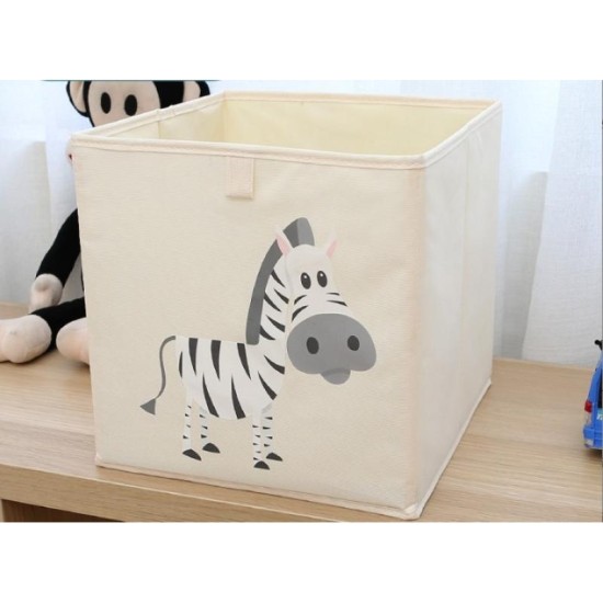 Storage Box Small Waterproof No Lid - Zebra