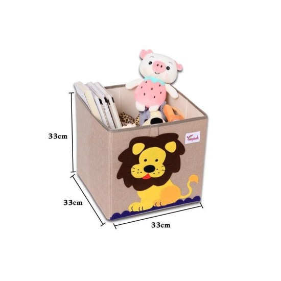 Storage Box Small Linen - Bear