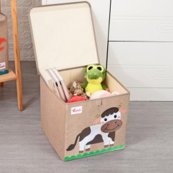 Storage Box Small Linen - Cow Storage Box Small Linen - Cow