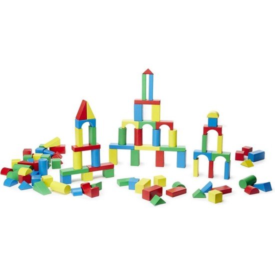 Melissa & Doug 100 Wood Blocks Set