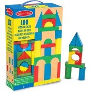 Melissa & Doug 100 Wood Blocks Set