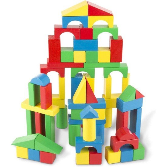 Melissa & Doug 100 Wood Blocks Set