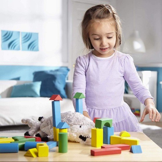 Melissa & Doug 100 Wood Blocks Set