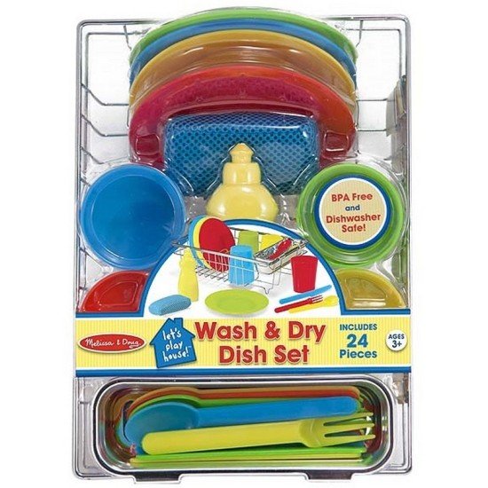 Melissa & Doug Wash & Dry Dish Set