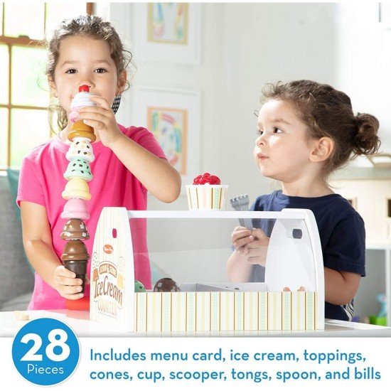 Melissa & Doug Wooden Scoop and Serve Ice Cream Counter