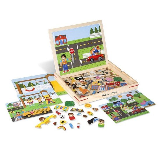Melissa & Doug Wooden Magnetic Matching Picture Game