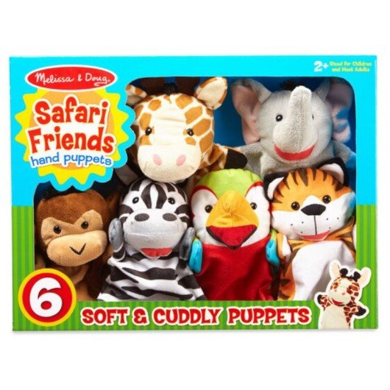 Melissa & Doug Safari Puppet Set 6 Pcs