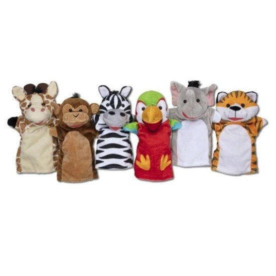 Melissa & Doug Safari Puppet Set 6 Pcs