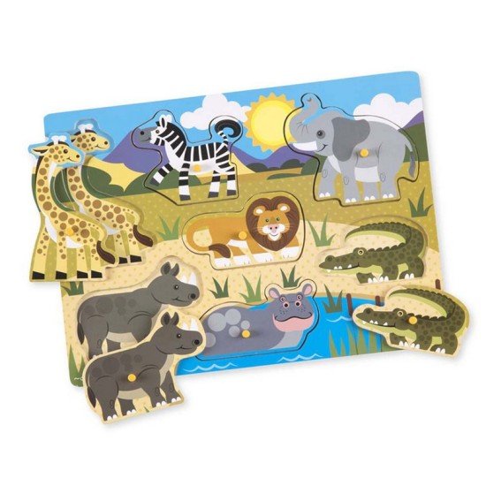 Melissa & Doug Safari Peg Puzzle