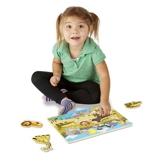 Melissa & Doug Safari Peg Puzzle