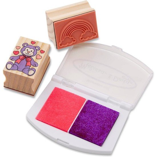 Melissa & Doug Wooden Stamp Set - Friendship
