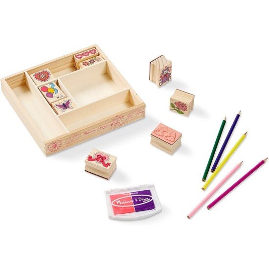 Melissa & Doug Wooden Stamp Set - Friendship