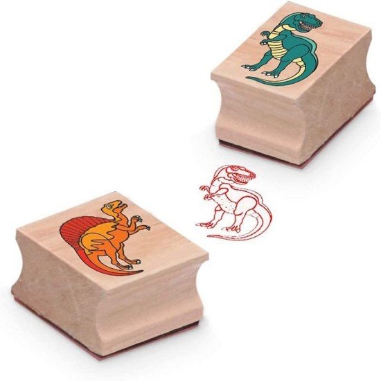 Melissa & Doug Wooden Stamp Set - Dinosaurs