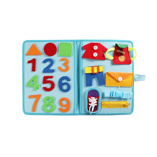 Foldable Busy Board  Light Blue